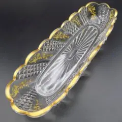 25cm バカラ セルポンティーヌ 長皿 トレイ ジャポニズム 最高級 金彩
