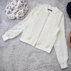 INGNI イング M ニットジャケット 長袖 白ホワイト 美品レース