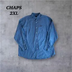CHAPS マルチストライプシャツ　アメリカ古着2XLボタンダウンシャツ　ラルフ