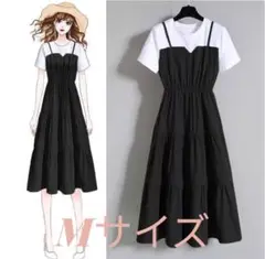 ブラック Mサイズ キャミワンピース