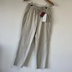 新品タグ付　白ベージュ ゴム入り 裏起毛　シェフパンツ