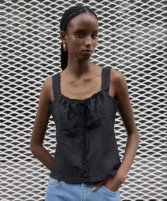 GaJess Marguerite Blouse ブラック