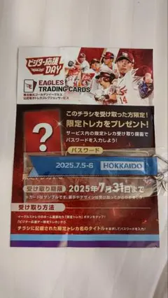 楽天イーグルス ビジター応援DAY　エスコンフィールド 日本ハムボンフィンチラシ