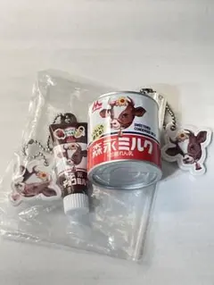 森永ミルク　加糖れん乳　ミニチュアチャーム　2点セット