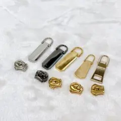 ファスナー 引き手 10個セット 服パーツ 合金製品 ハンドメイド 3色セット