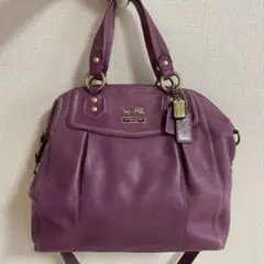 COACH コーチ ショルダーバッグ ハンドバッグ 2way パープル