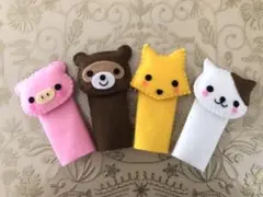 フェルト　こぶたぬきつねこ
