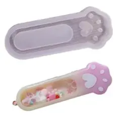 シリコンモールド　肉球　ネコちゃん　シェイカー　キーホルダー　レジン