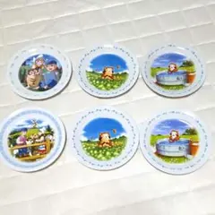 【新品未使用】世界名作劇場　絵皿　 あらいぐまラスカル6枚セット