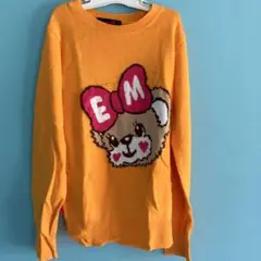 EARTHMAGIC クマ刺繍セーター 140