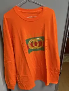 COVETT オレンジ ロゴ入り 長袖Tシャツ L