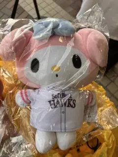 マイメロディ ソフトバンクホークス ぬいぐるみ 約25cm