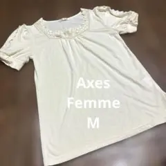axes femme アイボリー レース Tシャツ