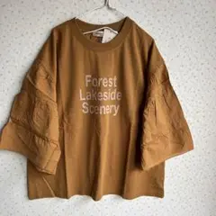 ❤️最終セール　新品　サマンサモスモス　袖ティアードTシャツ　マスタード