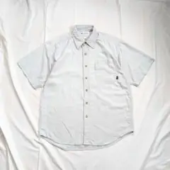 【Columbia】00sナイロン製半袖アウトドアシャツ　ブルーグレー　GRT