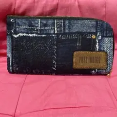 お値下げしました。ハンドメイド　デニムプリント長財布