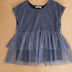 Lax Dan Tha グレー ティアードフリル Tシャツ