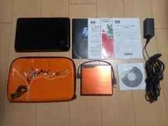 HP MINI1000 ブラック本体/リカバリディスク、電源、DVDドライブ付属