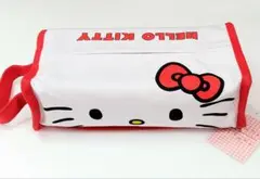サンリオ　ハローキティ　ティッシュケースカバー　フェイス　ホワイト　アベイル
