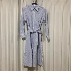 UNIQLO ストライプ柄 ベルト付きワンピース S
