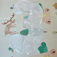 バルーン　３　バースデー　誕生日　イベント　白　110cm×60cm