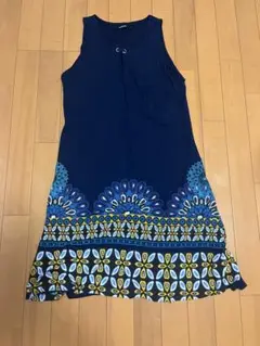 Desigual ネイビー ノースリーブチュニック L