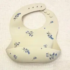 【mushie】ムシエ　ライラック　花柄シリコンビブ