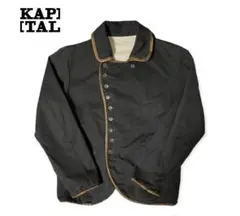 3 KAPITAL レザー ディアスキンパイピング コットンジャケット