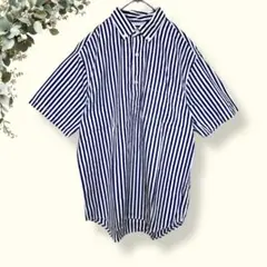UNIQLO【S】ボタンダウンシャツ/プルオーバー/ハーフボタン/ブルー/半袖