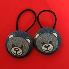 くるみボタンヘアゴム Bear