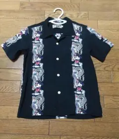 ミッキー　半袖　アロハシャツ　サイズ130　キッズ　レア