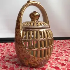 取手つき 焼物 工芸品 籠 入れ物 器