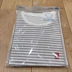 UNIQLO ユニクロ　エアリズム　100 半袖　Tシャツ　ボーダー　しましま