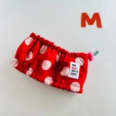 ポルカドット　赤　犬用　ネッククーラー ハンドメイド　犬　熱中症対策　M