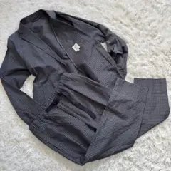 Syce ネイビー ブレザー サマースーツ　イージー　セットアップ M チェック