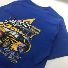 【美品】USA製 Sportex レーシングTシャツ ブルー メンズM