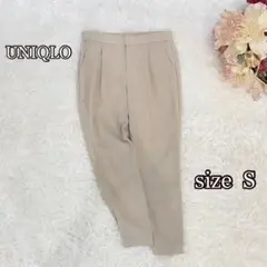 UNIQLO ドレープジョガーパンツ（丈標準64～66cm） S ナチュラル