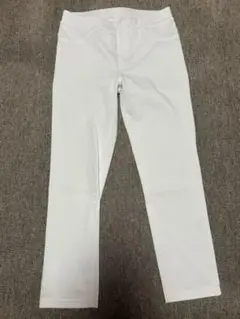 レディース　ストレッチ　パンツ　白　M
