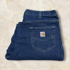 【Carhartt デニムパンツ FR 刺繍ロゴ 38x36 XL】