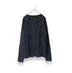 peony-mode 長袖カーディガン　ウール混　グレー　ML 看護師　冷え対策