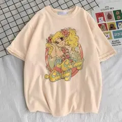 レトロキャンディキャンディクリーム色Tシャツ XSサイズ