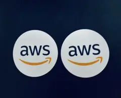 2枚 Amazon AWS ステッカー 白
