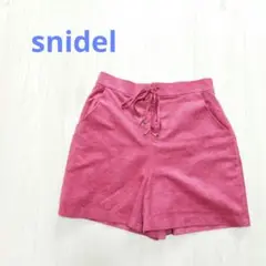 新品未使用 スナイデル サイズ0 レースアップショートパンツ ピンク