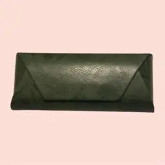 新品 当日発送 ダークグリーン メガネケース