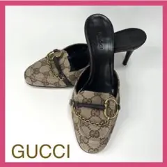❤️GUCCI❤️グッチ ミュール GG柄 ホースビット