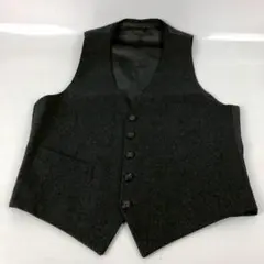 ビジネス ダークグレー ツイード調 ベスト サイズYA4