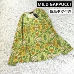 新品タグ　MILD GAPPUCCI 裾フレアデザインフラワープリントトップス