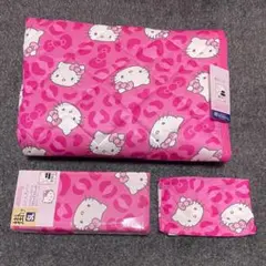 ヒョウ柄キティちゃん♡布団カバー＆敷きパッド＆枕カバー Amazon｜ハローキティ ヒョウ柄 布団カバー 3点セット シングル