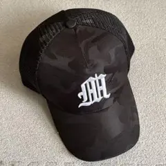 迷彩 黒 キャップ ストリート系 帽子 フリーサイズ 美品