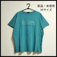 新品・激安！フレンチスリーブ ラインストーン 半袖 ロゴＴシャツ グリーン Ｍ